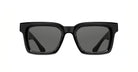 Matsuda M1033 black rectangular sunglasses feature thick, glossy frames and dark tinted lenses, shown against a plain white background.