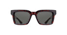Matsuda M1033 sunglasses, square tortoiseshell frame with dark UV lenses, front view.