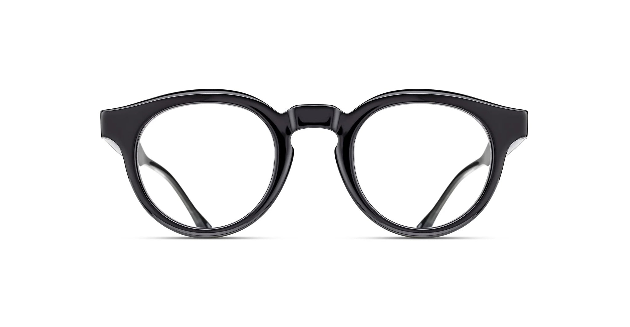 The Matsuda M1036 (Copy) is a pair of black, round eyeglasses with a thick frame, shown from the front against a white background.