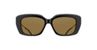 Front view of Matsuda sunglass model M2070 in black with brown lenses