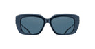 Front view of Matsuda sunglass model M2070 in dark navy crystal with blue grey lenses