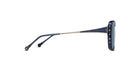Side view of Matsuda sunglass model M2070 in dark navy crystal with blue grey lenses