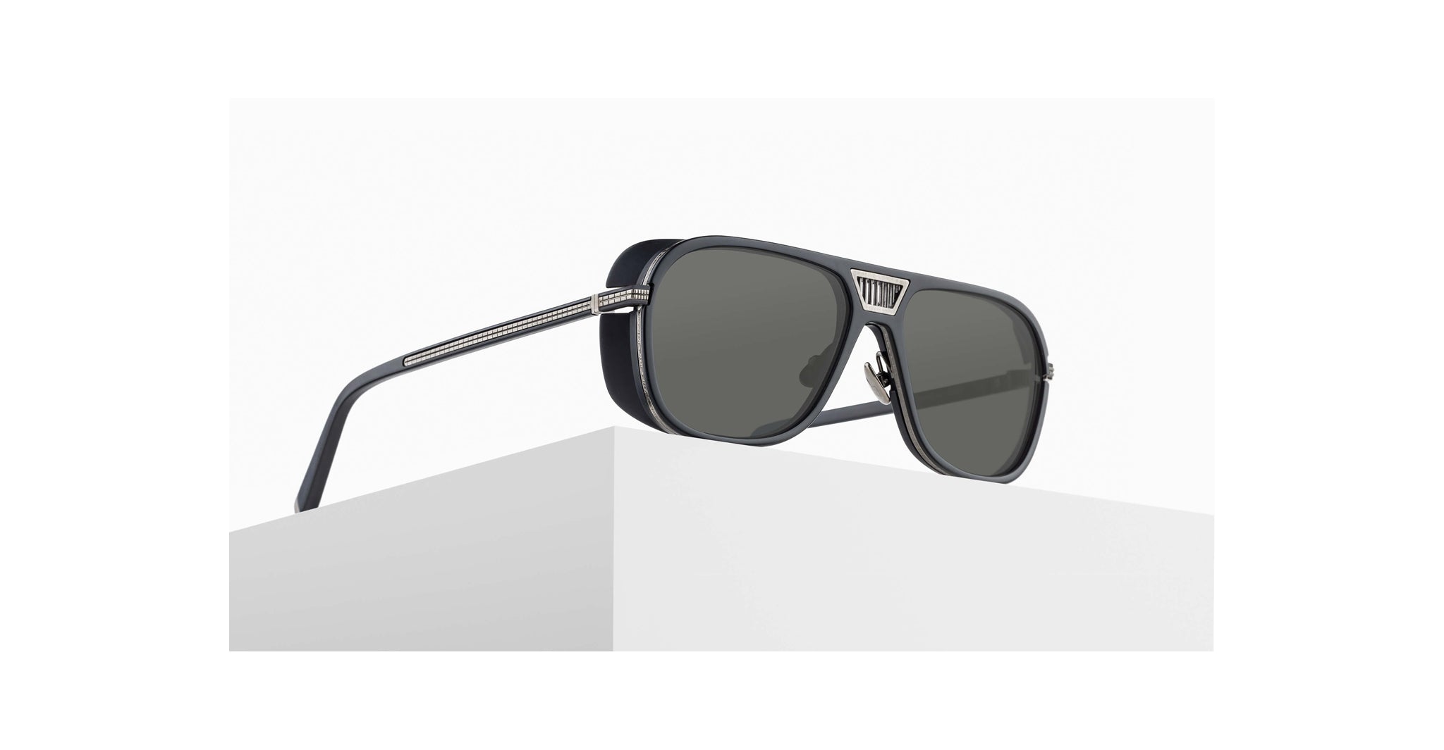 Matsuda M3023-V2 Sunglass in Antique Silver and Matte Black M3023-V2.SG.AS-MBK.55
