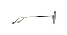 Side view of Matsuda M3057 sunglasses with thin metallic arms, clear nose pads, and round lenses, photographed on a plain white background.