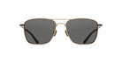 The Matsuda M3135 sunglasses feature dark rectangular lenses and a thin gold metal frame, displayed from the front against a white background.