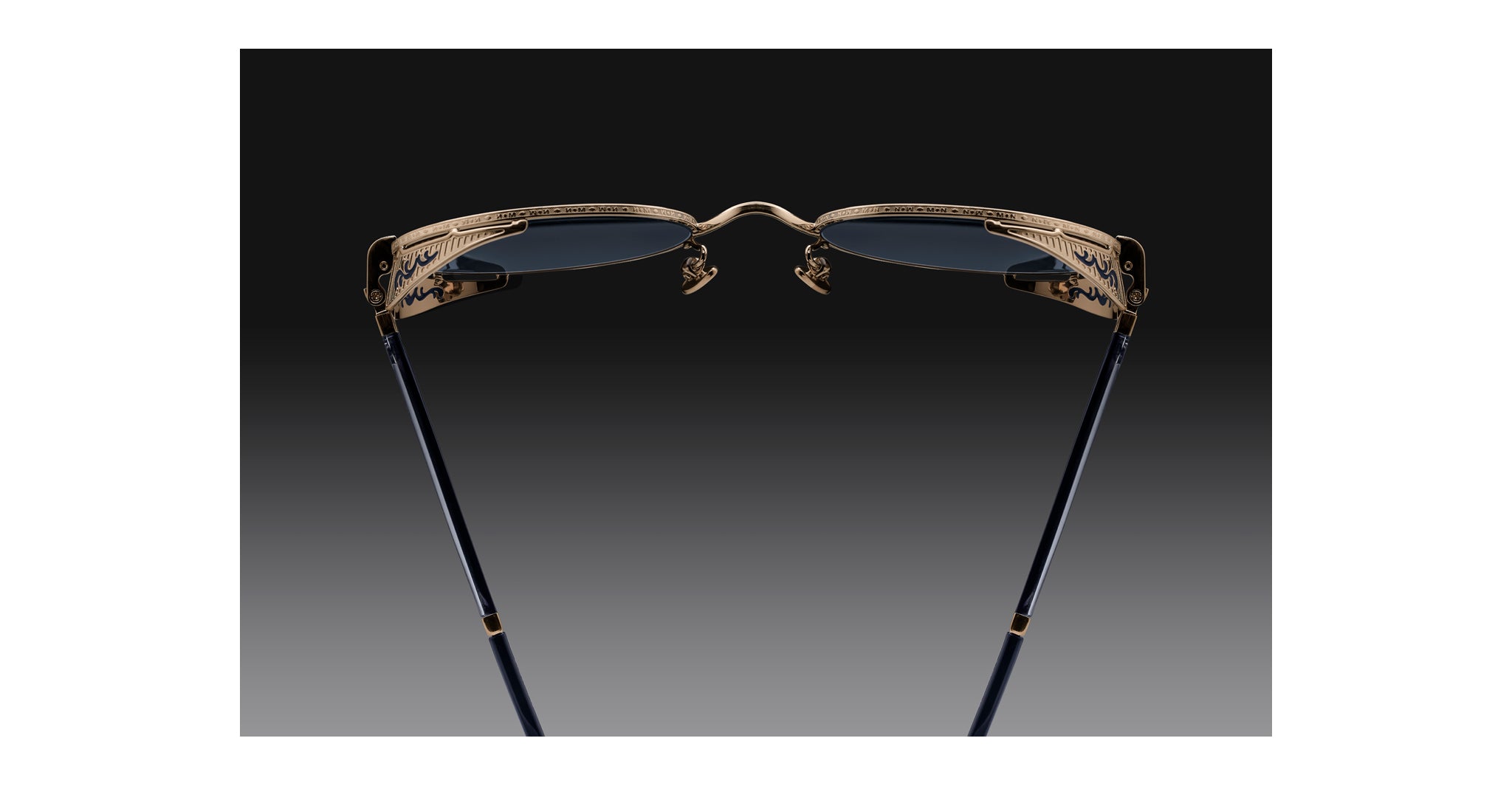 Matsuda M3137 Sunglass in Brushed Gold and Navy M3137.SG.BG-NVY.51