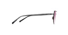 Side view of Matsuda M3140 (Copy) sunglasses with thin black metal frames and pink-tinted lenses; left arm extended outward on a white background.