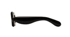 Side view of the Paloceras Pebble SX double black sunglasses showing a sweeping curve.