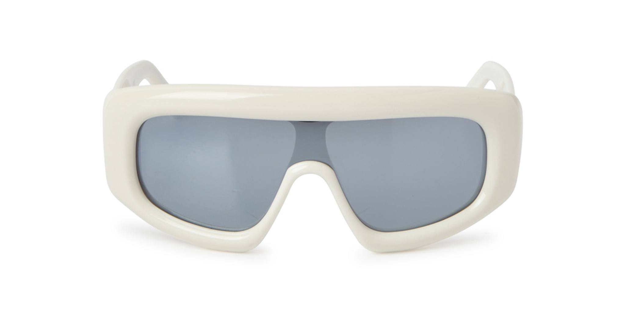 Palm Angels Carmel in White Frame with Silver Mirror Lenses PERI016F22PLA0010172