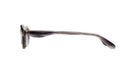 Paloceras S2 rectangular sunglasses in Night Nectar, translucent smoky purple-gray with blue lenses, side view