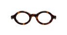 Paloceras R2 oval optical eyeglasses in Havana Gold, a translucent dark tortoise acetate with warm amber and chestnut tones, front view