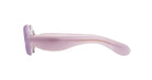 Paloceras Pebble RX Lilac Dream translucent sunglasses with thick rounded rims and warm brown lenses, side view