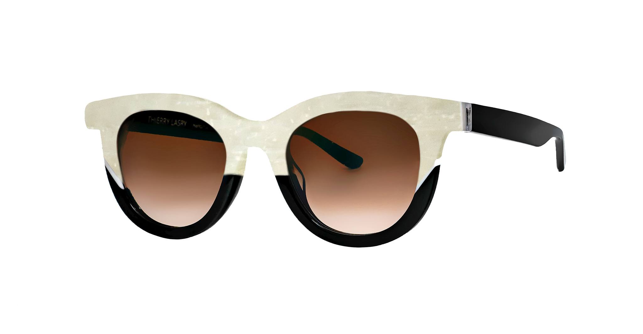 Thierry Lasry Duality Sunglass in White Horn DUALITY111