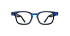 Front of Thierry Lasry Hormony Optical Frame in Color Marble Blue