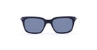 Thom Browne 701 rectangular black sunglasses with dark lenses, front view.