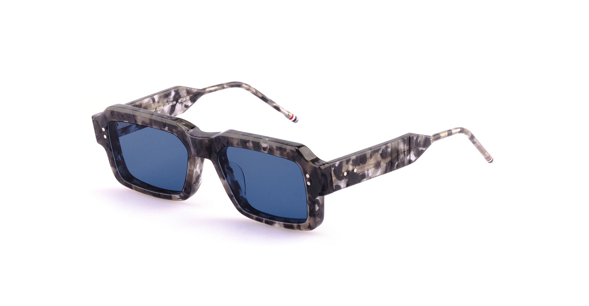 Thom Browne Rectangular 924Sunglasses in Grey Tortoise