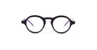 The Thom Browne 926 features round, black frames with clear lenses, shown facing forward on a white background.