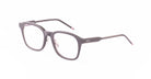 Thom Browne 934 rectangular black eyeglasses with clear lenses and silver accents, front view.