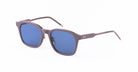 Thom Browne 934 square sunglasses with dark brown frames and blue mirrored lenses, front view.