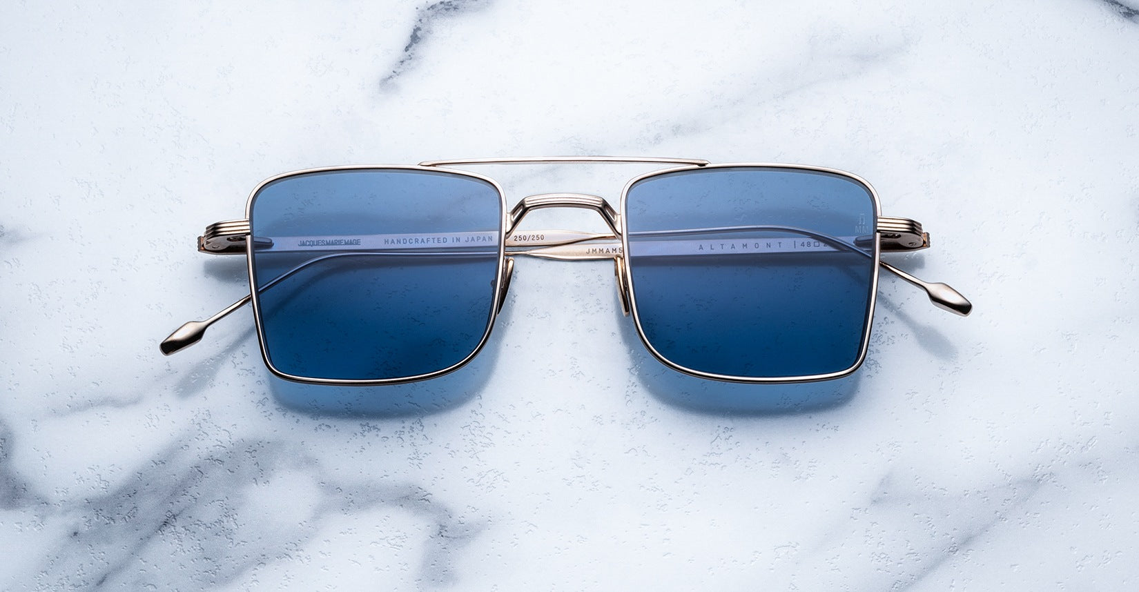 Jacques Marie Mage Altamont style sunglasses in Gold Antique