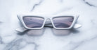 Jacques Marie Mage Debbie White cateye sunglasses JMMDB-4B