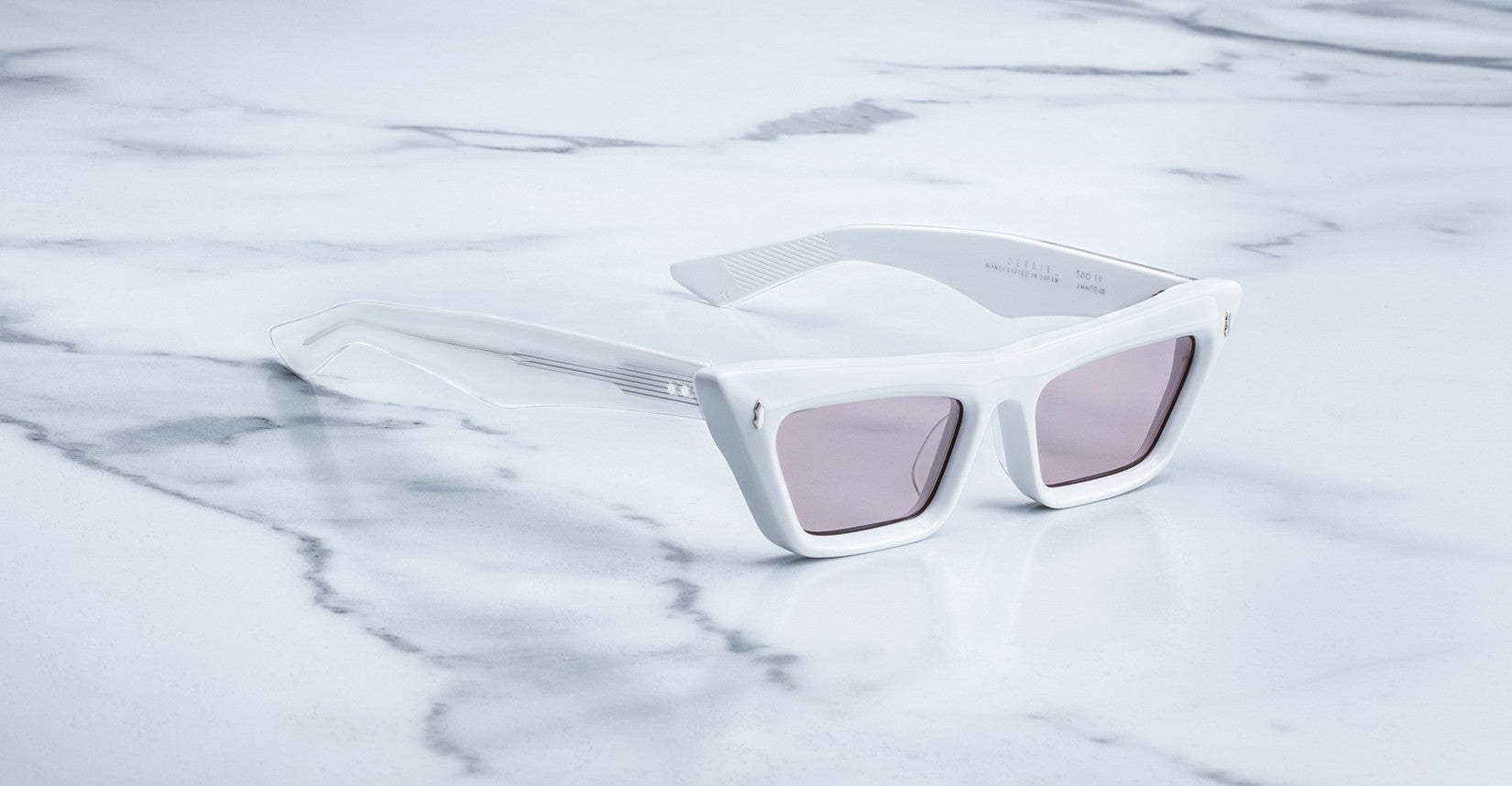 Jacques Marie Mage Debbie White cateye sunglasses JMMDB-4B