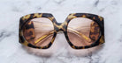 acques Marie Mage Duval style sunglasses in Leopard color