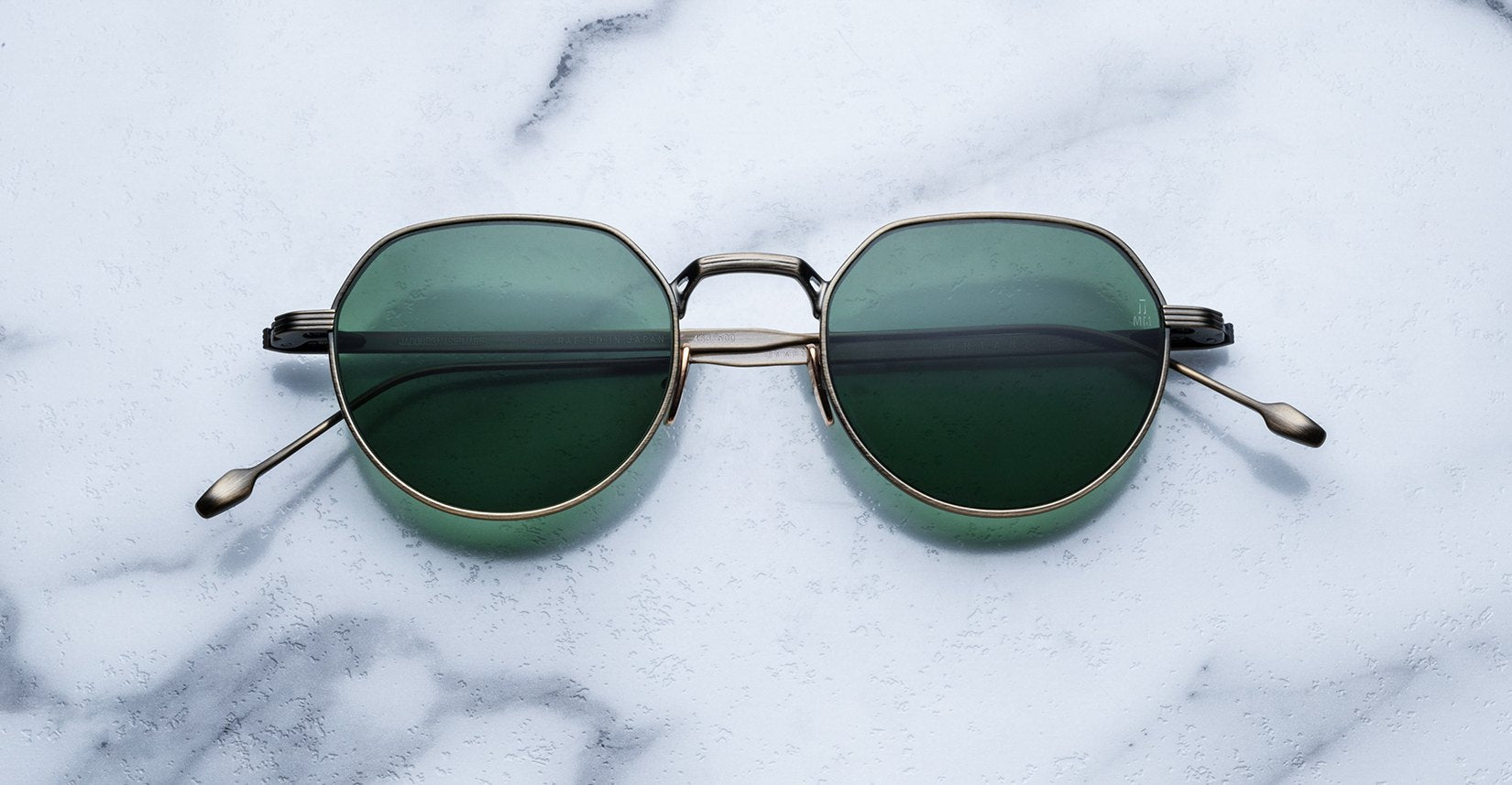 Jacques Marie Mage Fontana style sunglasses in colorway Gold Antique