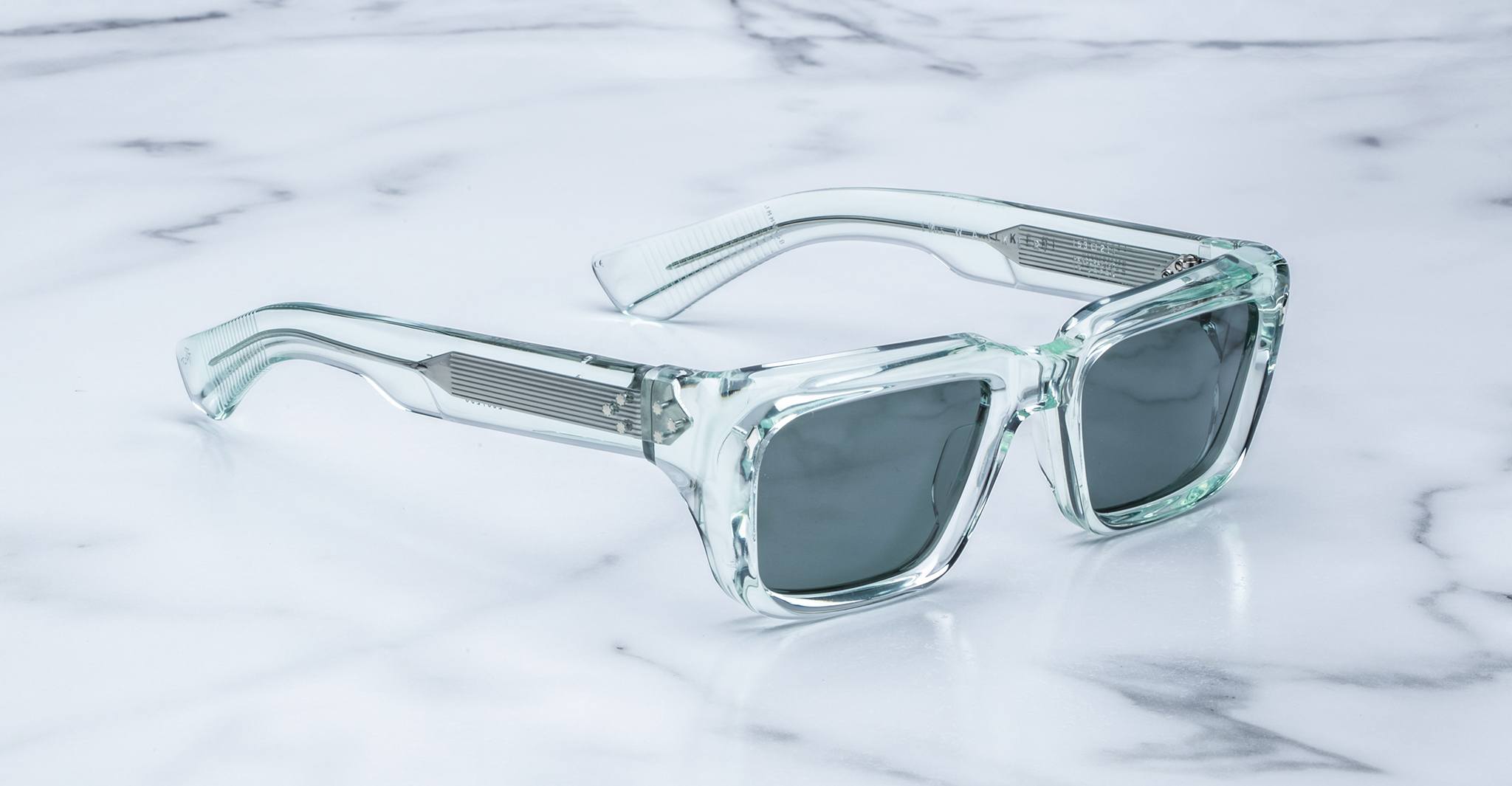 Jacques Marie Mage Walker sunglasses with dark lenses, shown from above.