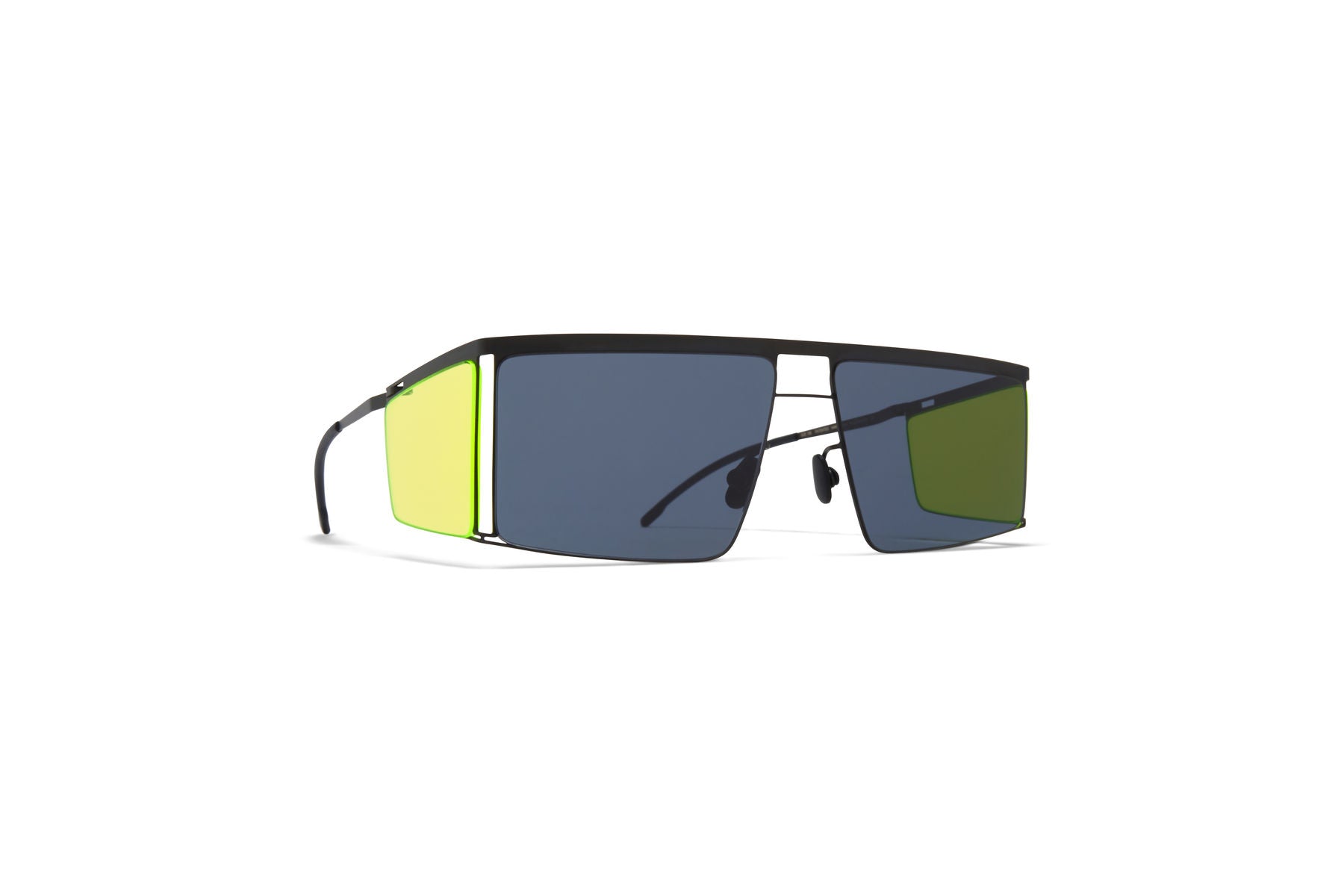 Mykita x Helmut Lang HL001 in color 875 Black with Yellow Fluo Sides 1509525