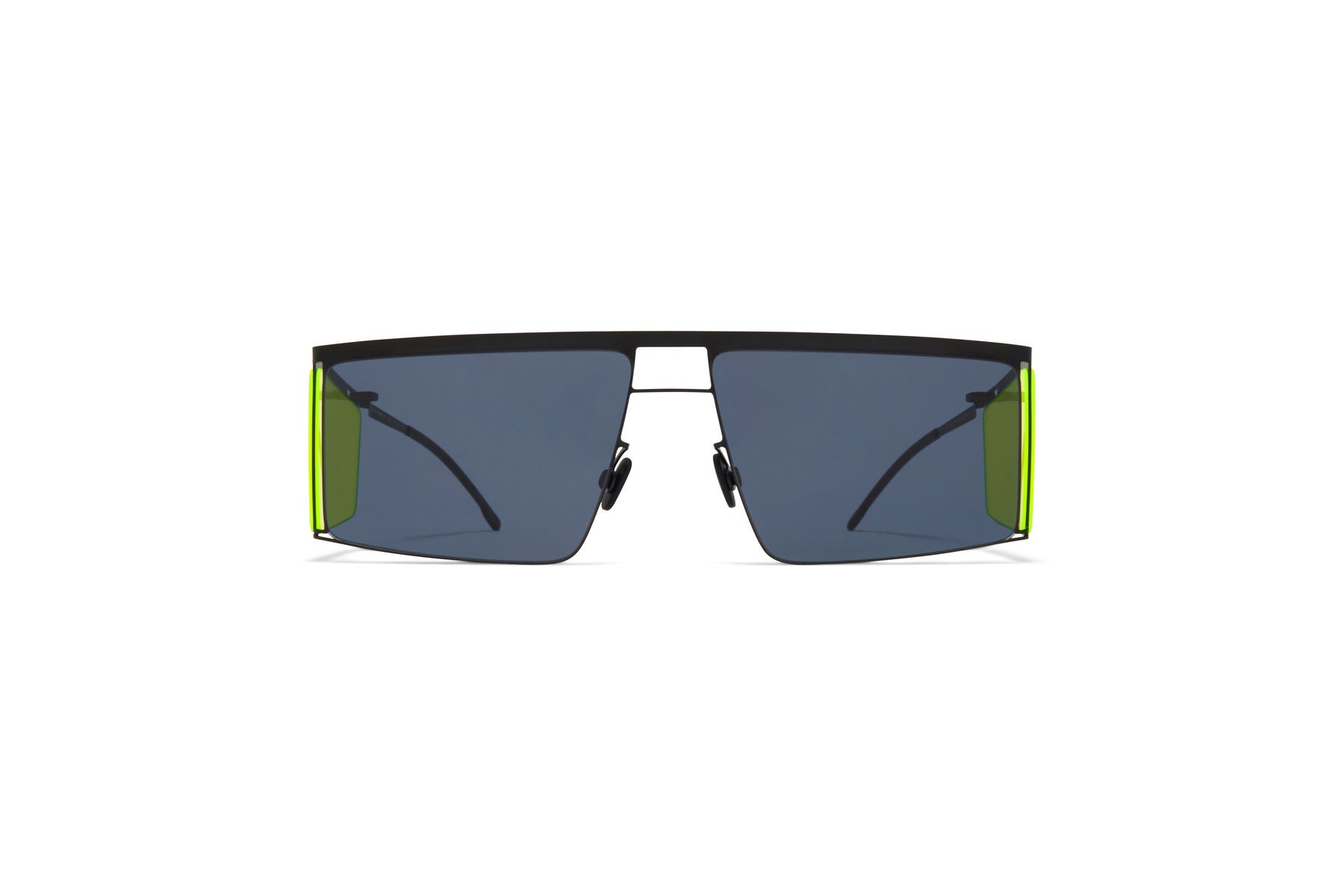 Mykita x Helmut Lang HL001 in color 875 Black with Yellow Fluo Sides 1509525