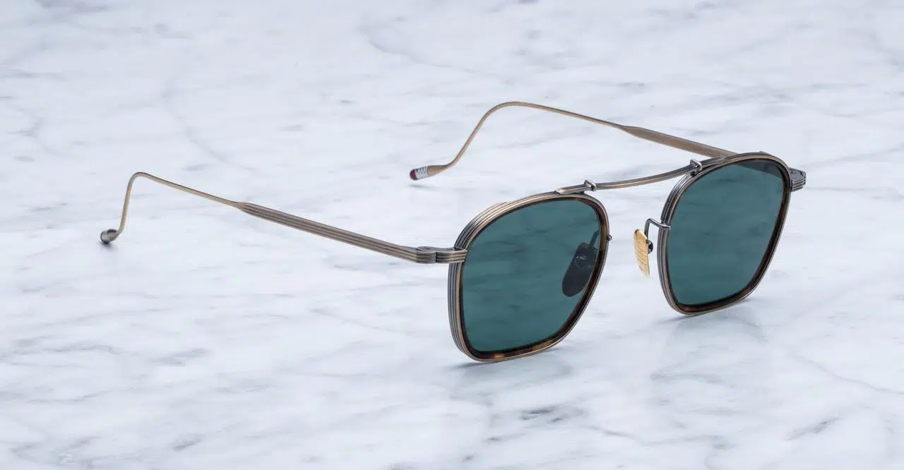 Jacques Marie Mage Baudelaire style sunglasses in Antique Gold