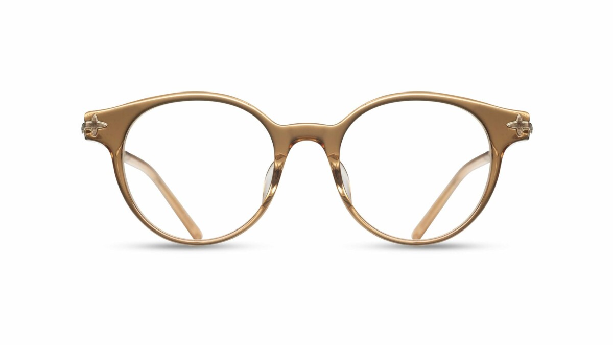 メガネ MATSUDA Matsuda - M2066.RX - caramel brushed gold cle Matsuda - M2066 Eyeglasses | Specs Collective