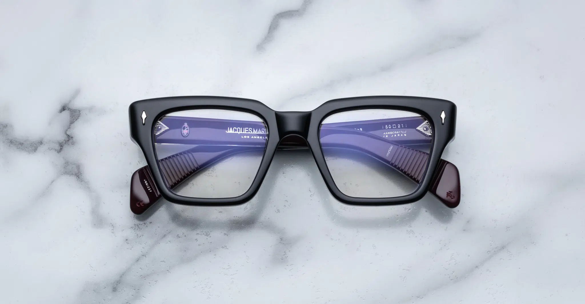 Jacques Marie Mage Ichikawa Optical Frame in Bloodstone JMMICRX-6P