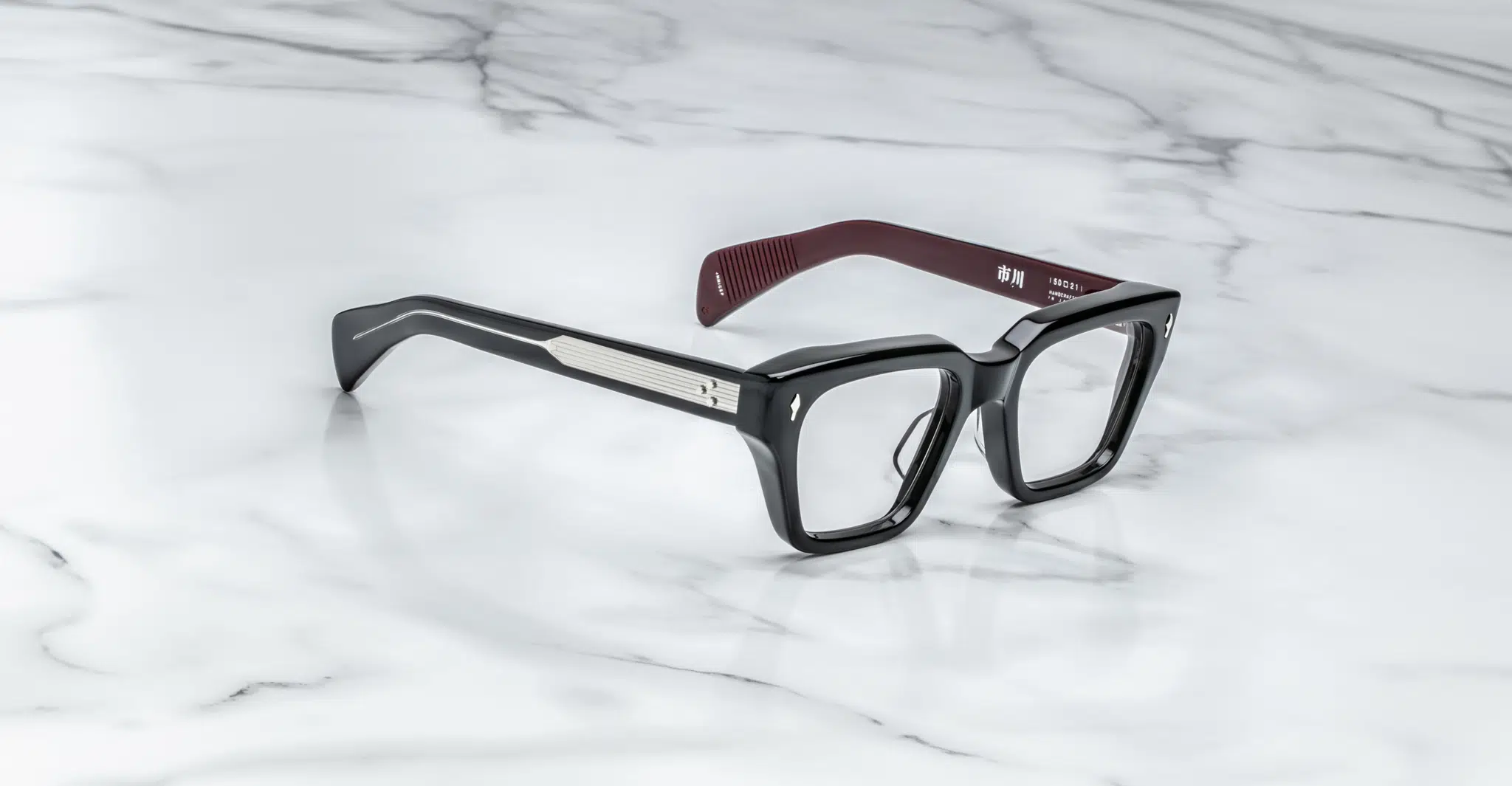 Jacques Marie Mage Ichikawa Optical Frame in Bloodstone JMMICRX-6P