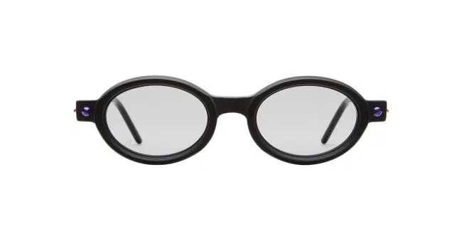 Front View of Kuboraum P6 Sunglass in Color BM Black Matte