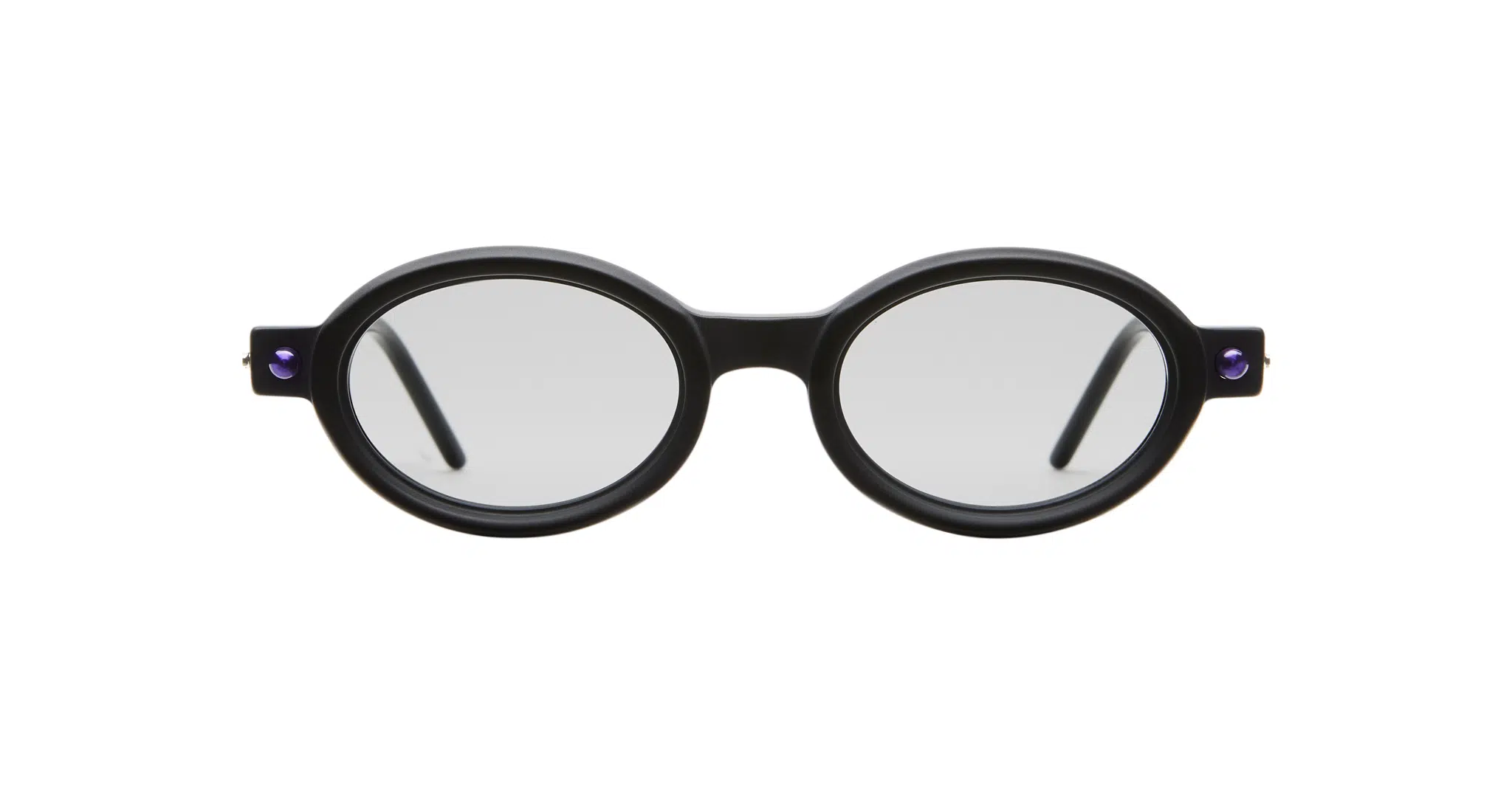 Front View of Kuboraum P6 Sunglass in Color BM Black Matte