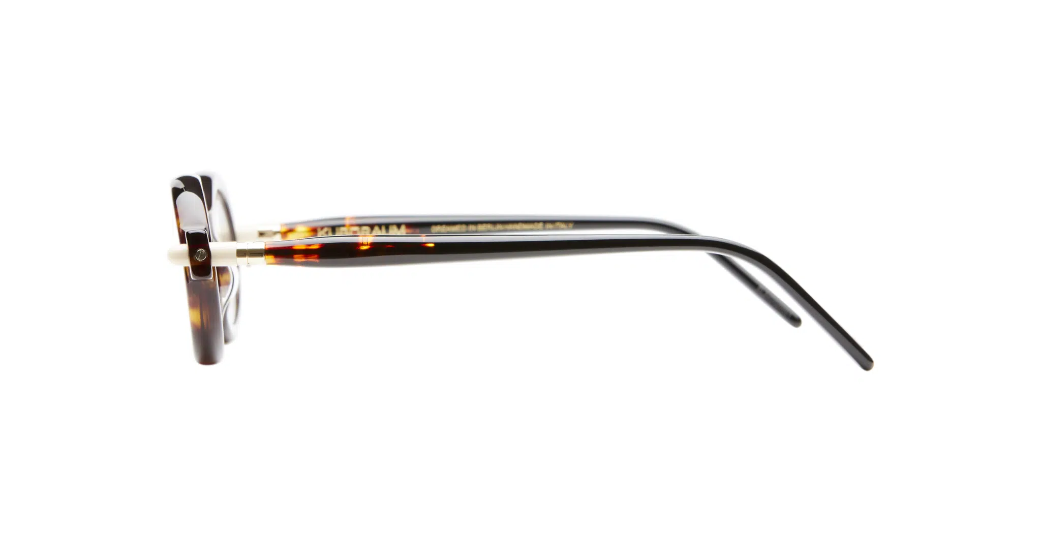 Profile View of Kuboraum P6 Optical Frame in Color TI Tortoise