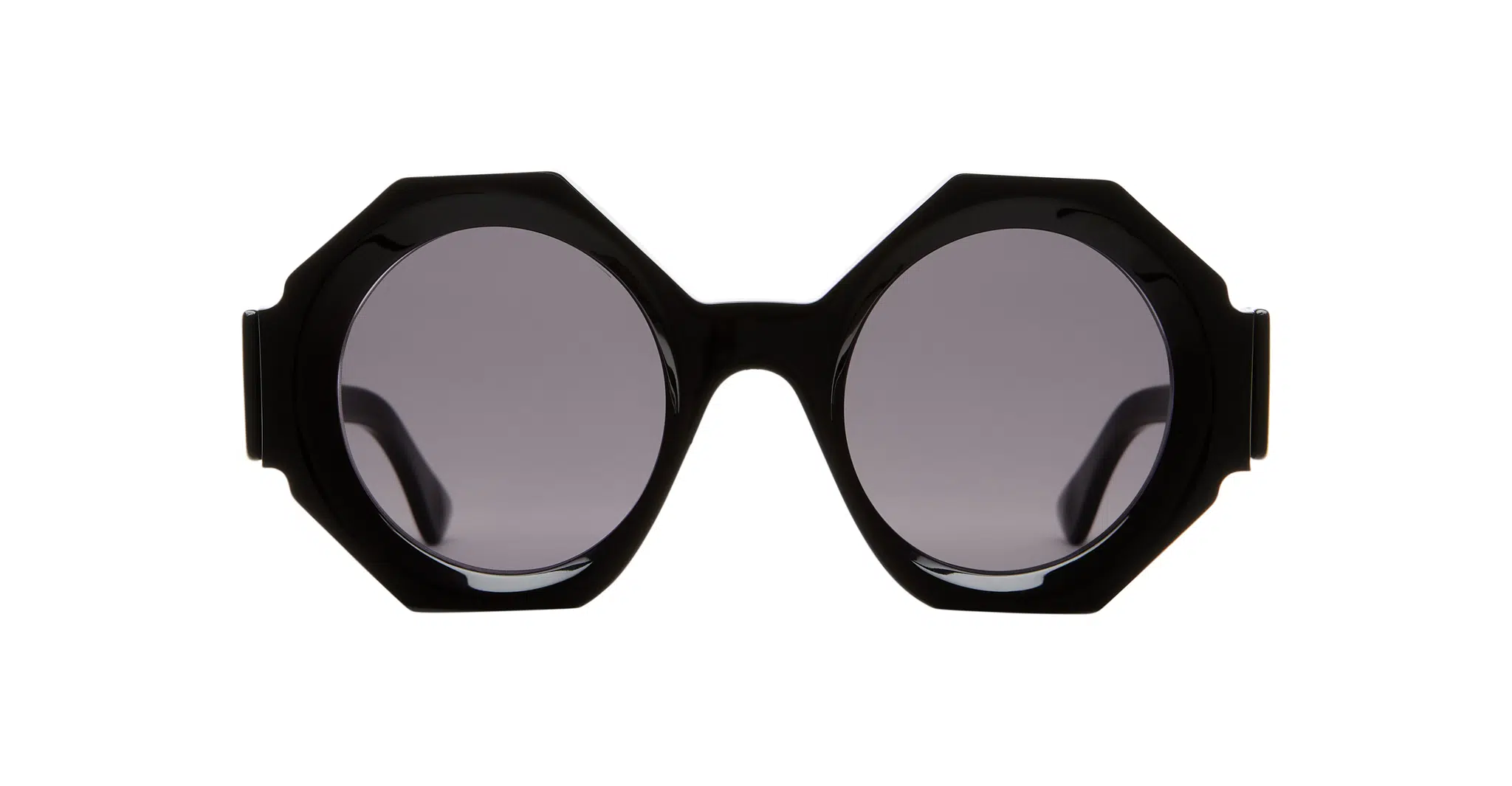 Kuboraum R4 Sunglass in Color BS CT Black Shine Cut Front