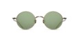 The Matsuda M3087 features round green-tinted lenses and slim metallic gold frames, displayed from the front against a white background.