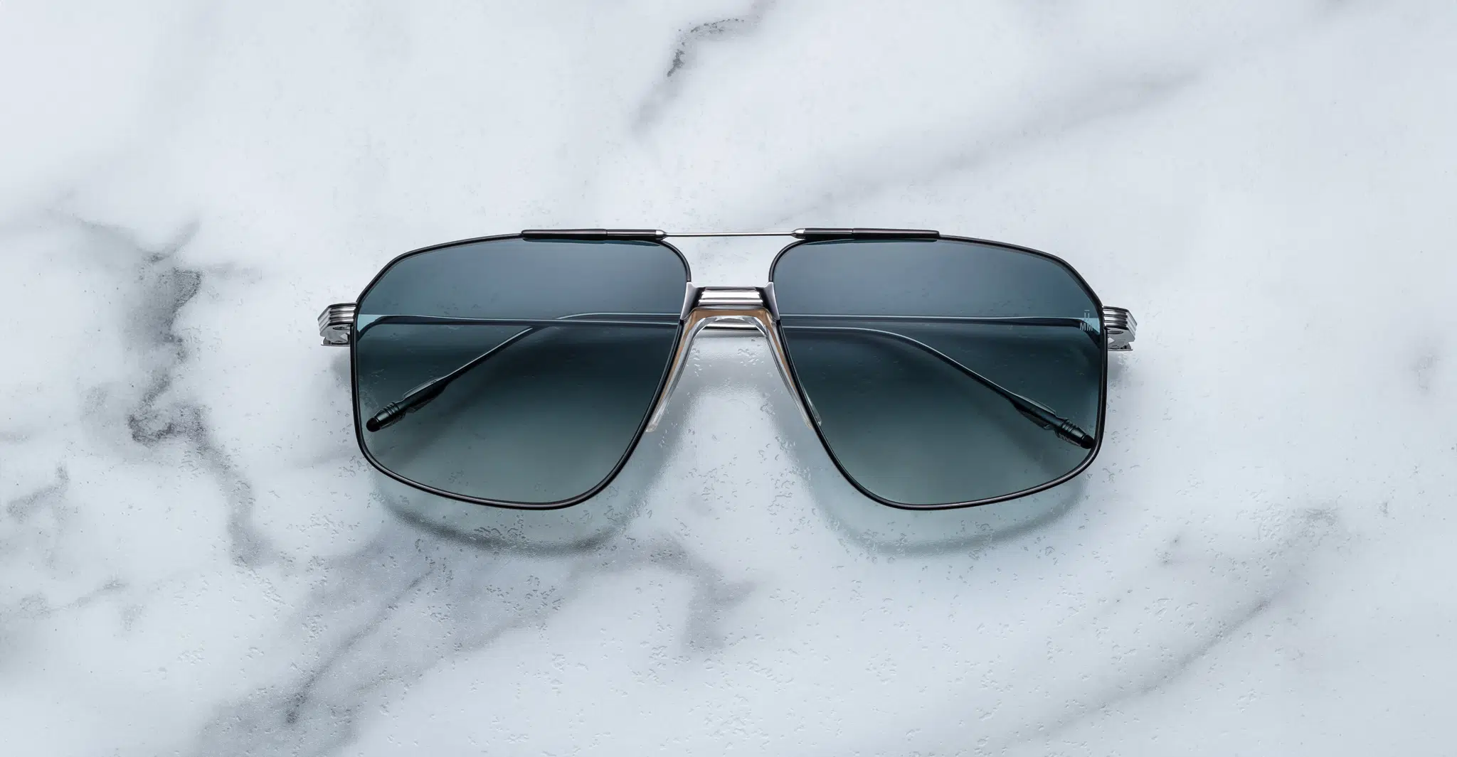 Jacques Marie Mage Jagger Sunglass in Color Pacific Front View