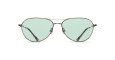 The Matsuda M3139 features aviator-style sunglasses with thin metal frames and light green-tinted lenses, displayed from the front on a white background.
