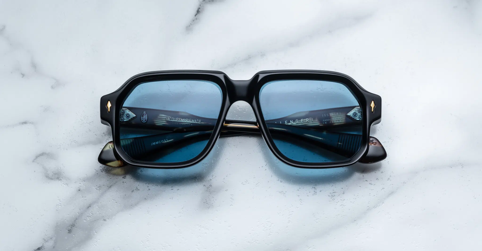 Jacques Marie Mage Challenger Sunglass in Noir JMMCG-01