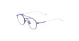 A pair of round eyeglasses with thin black frames and silver temples, photographed on a white background.