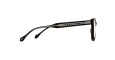 Side view of Matsuda M1035 black eyeglass frames with a row of silver accents along the temple and a small fleur-de-lis symbol near the tip.