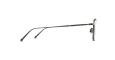 Side view of Matsuda M3149: thin, metallic eyeglass frames with nose pads and straight temples curved at the ends. Features a minimalist design and subtle sheen.