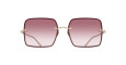 Front view of the Matsuda M5005 sunglass in rose gold with rose gradient lenses