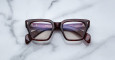 Front of Jacques Marie Mage Ichikawa Optical Frame in Color Breccia