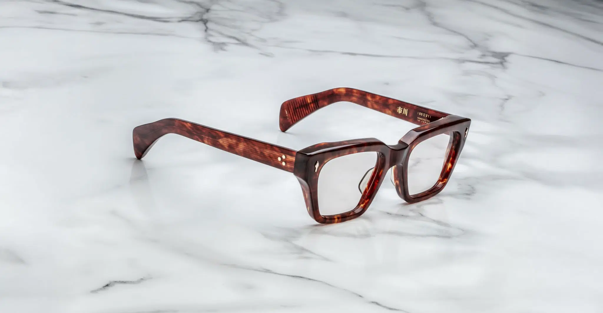 Profile of Jacques Marie Mage Ichikawa Optical Frame in Color Breccia