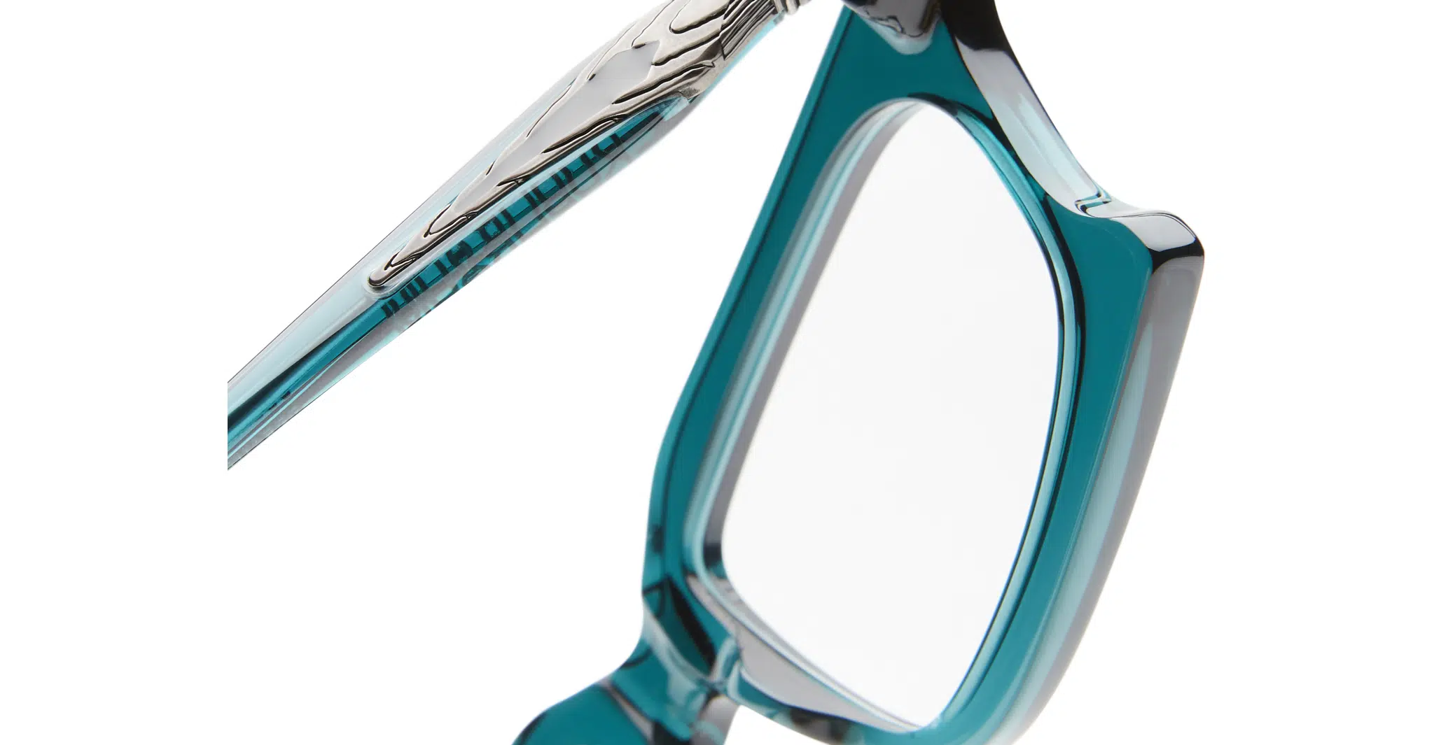 Kuboraum D73 Optical Frame in Color FO Dark Green Hinge Detail